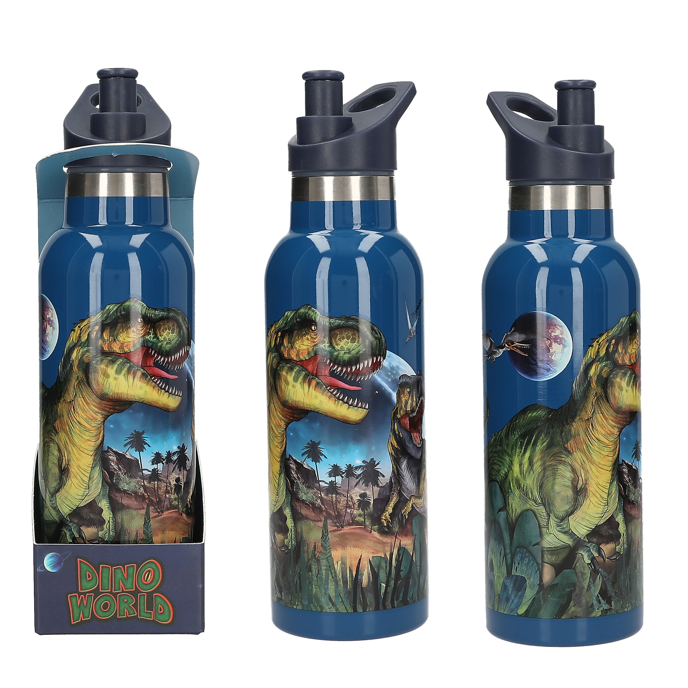 Dino World Trinkflasche Edelstahl GALAXY von Depesche Flasche