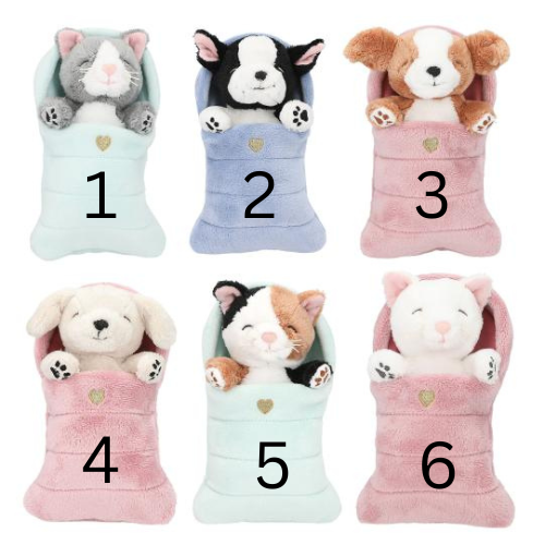 TOPModel Plüsch Hunde & Katzen im Schlafsack Depesche