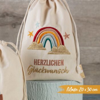 Leinensäckchen – zur Geburt