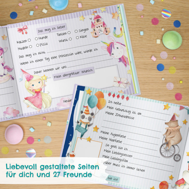 Freundebuch für Kinder – Schulfreunde Grün - Papierdrachen