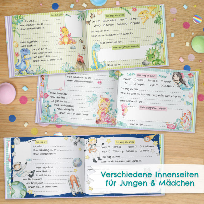 Freundebuch für Kinder – Schulfreunde Grün - Papierdrachen