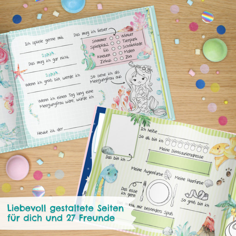 Freundebuch für Kinder – Kindergartenfreunde - Papierdrachen