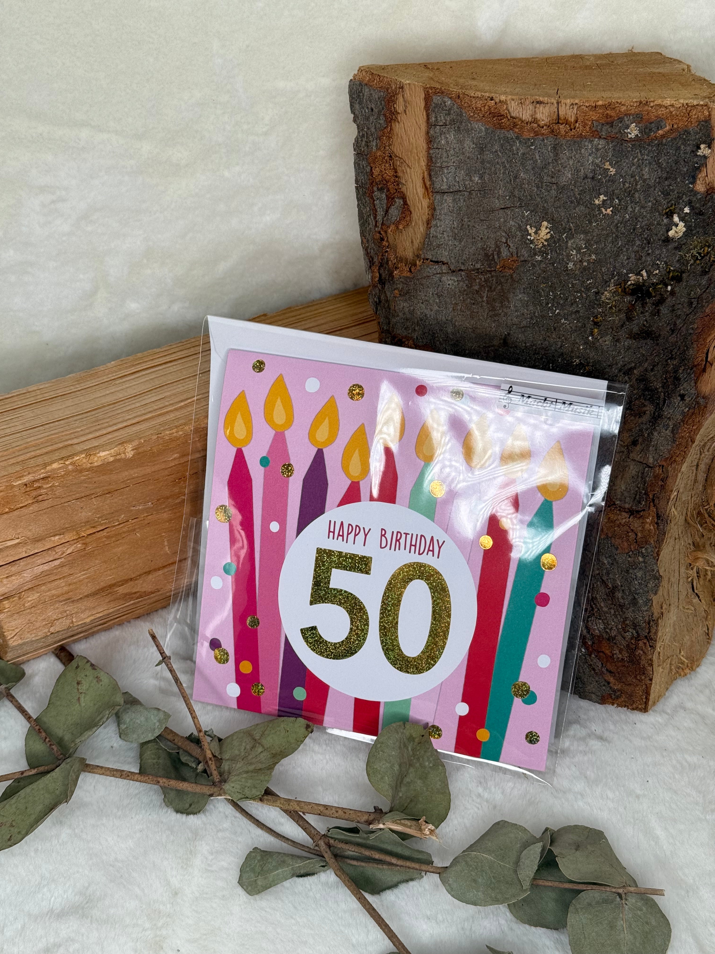 Happy Birthday 50 Musikkarte - Depesche