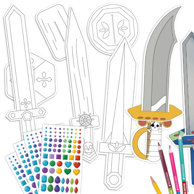 Bastelset Papp-Schwerter - Papierdrachen