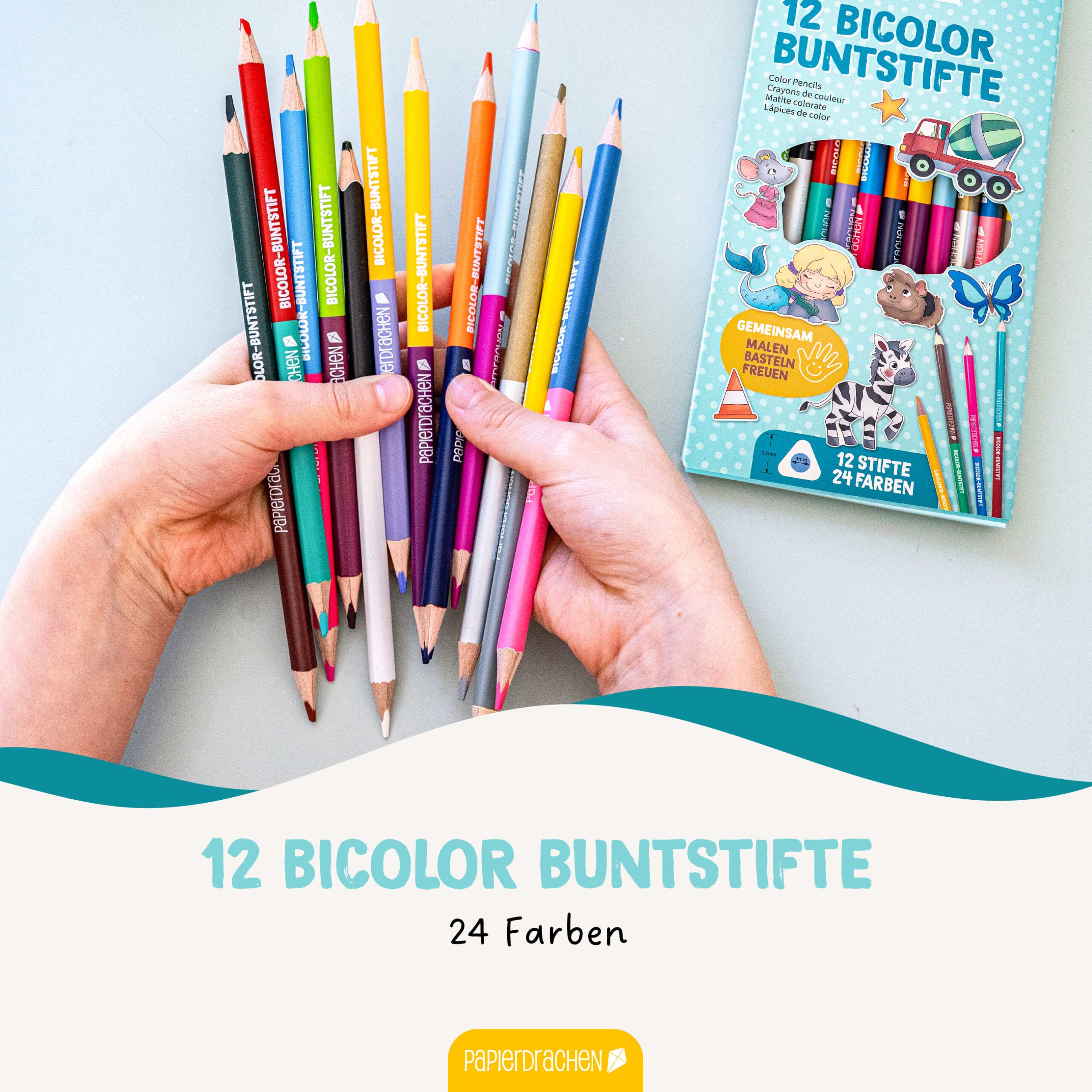 12 Bicolor Buntstifte