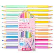 12 Bicolor Buntstifte pastell