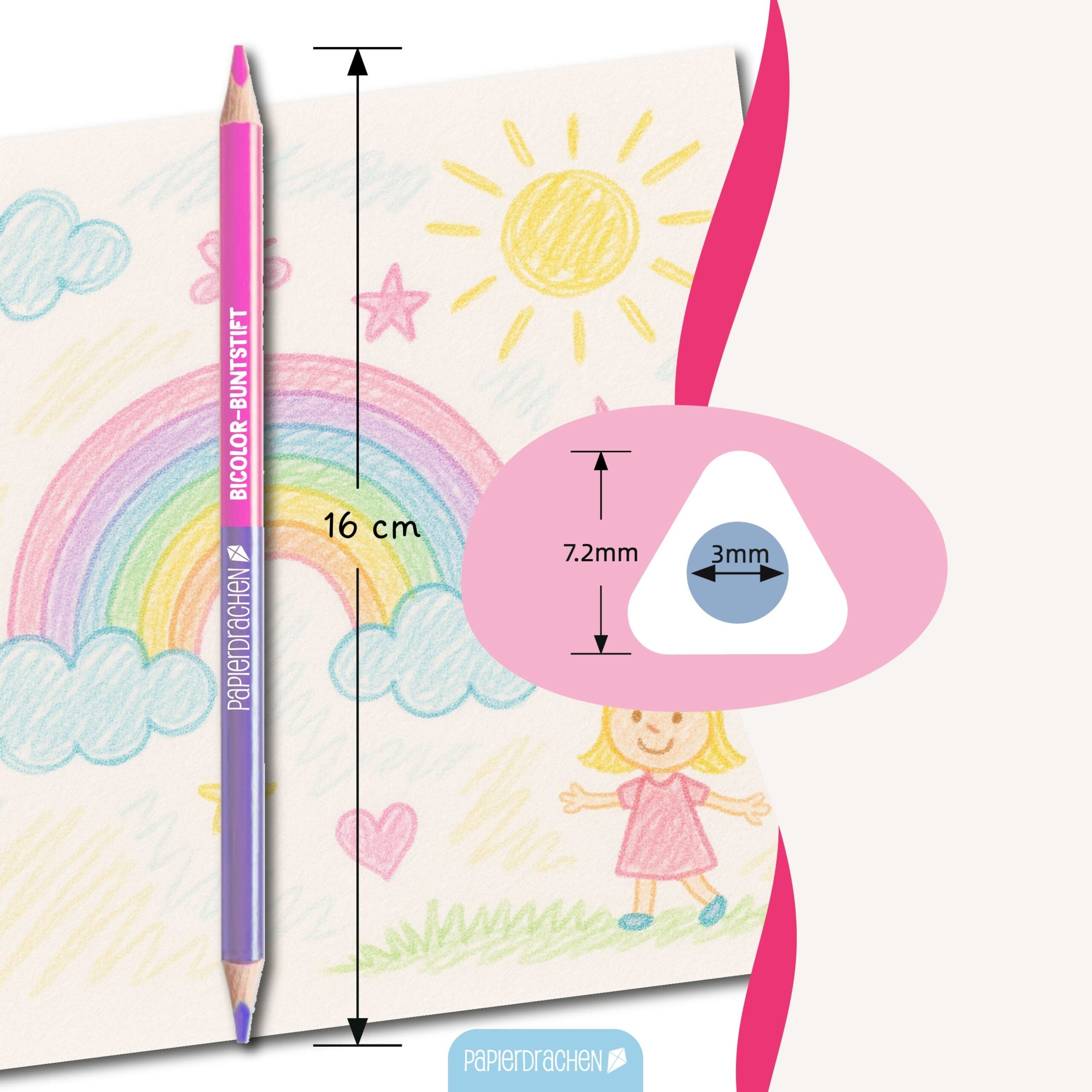 12 Bicolor Buntstifte pastell