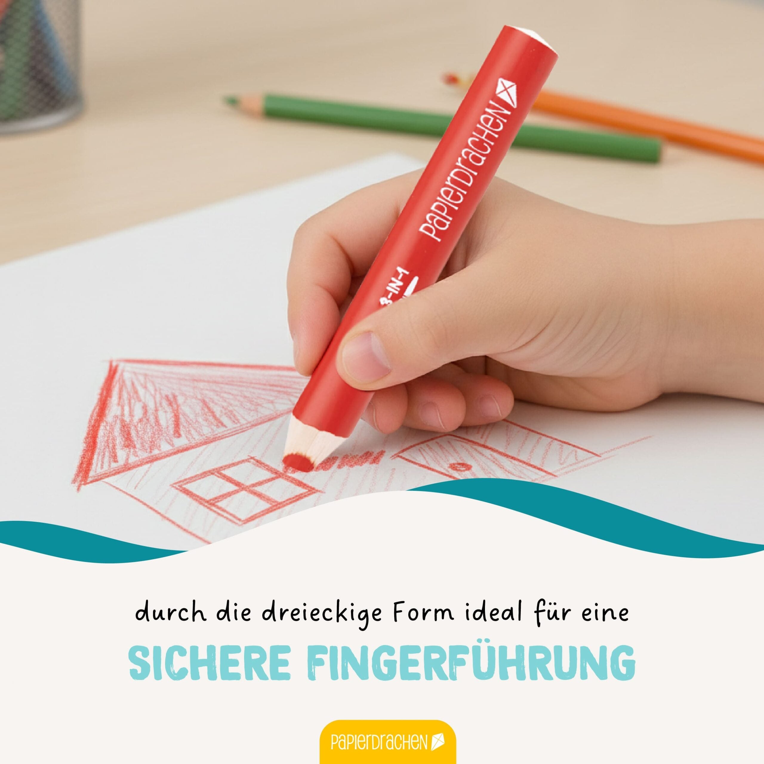 3in1 Buntstifte mit Anspitzer