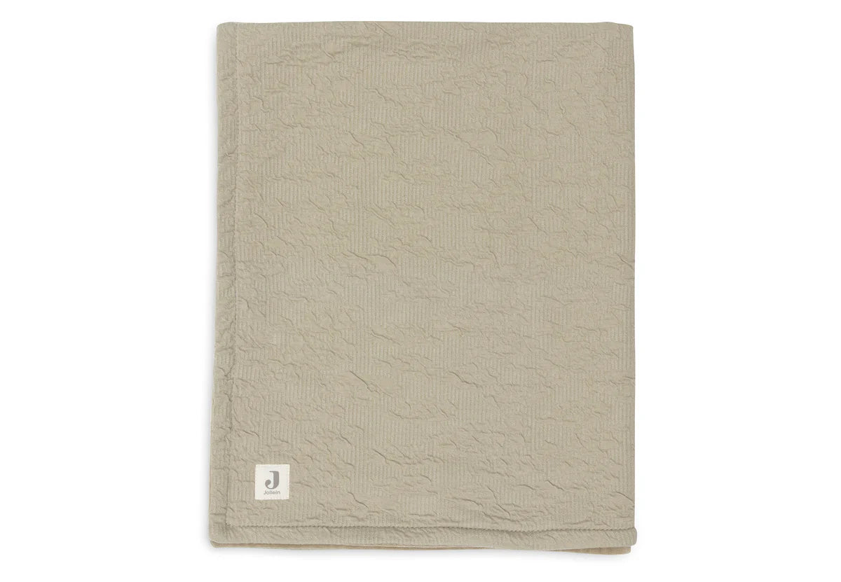 Decke 75x100 cm-Soft Wave- Olive Green -von Jollein