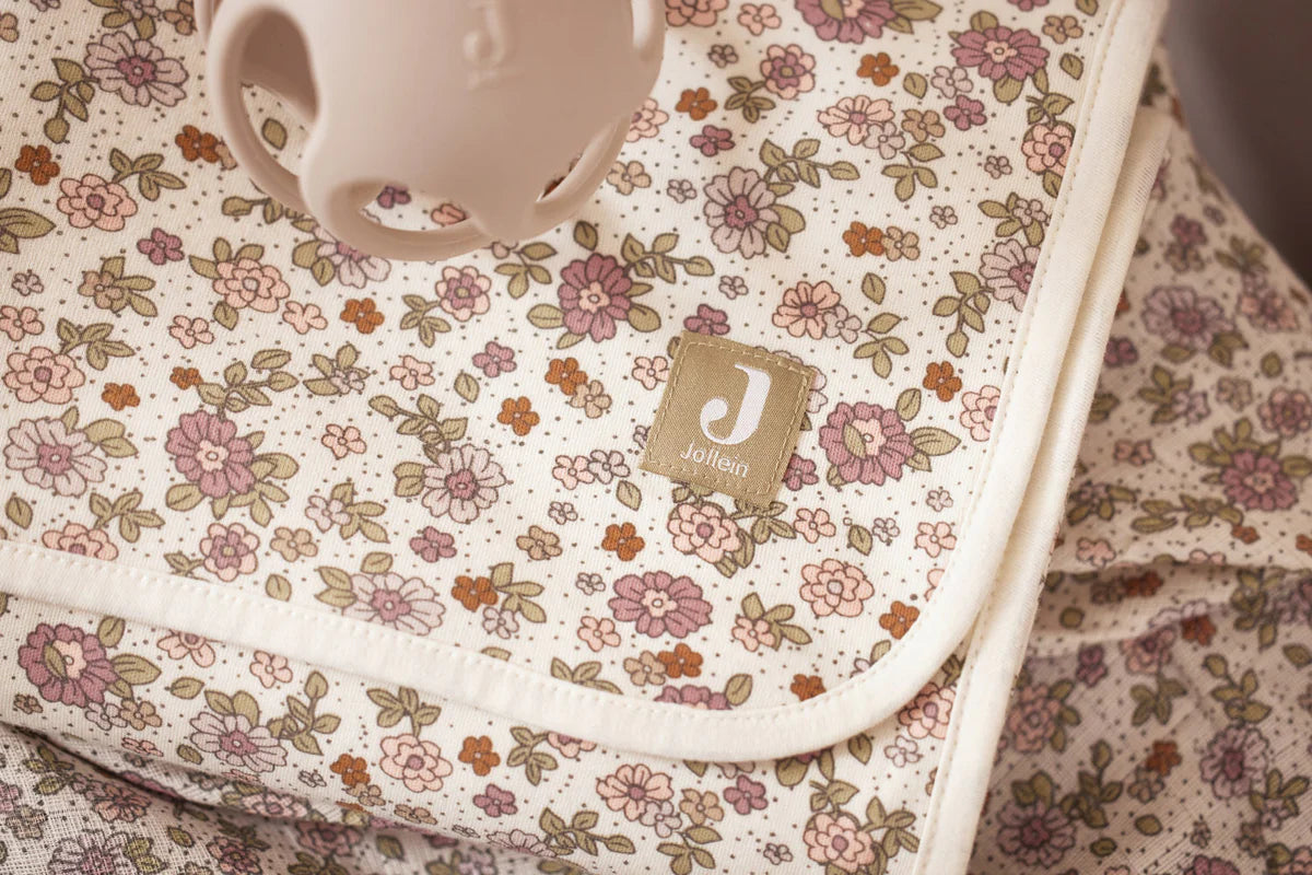 Decke-Jersey 75x100cm.-Retro Flower- von Jollein