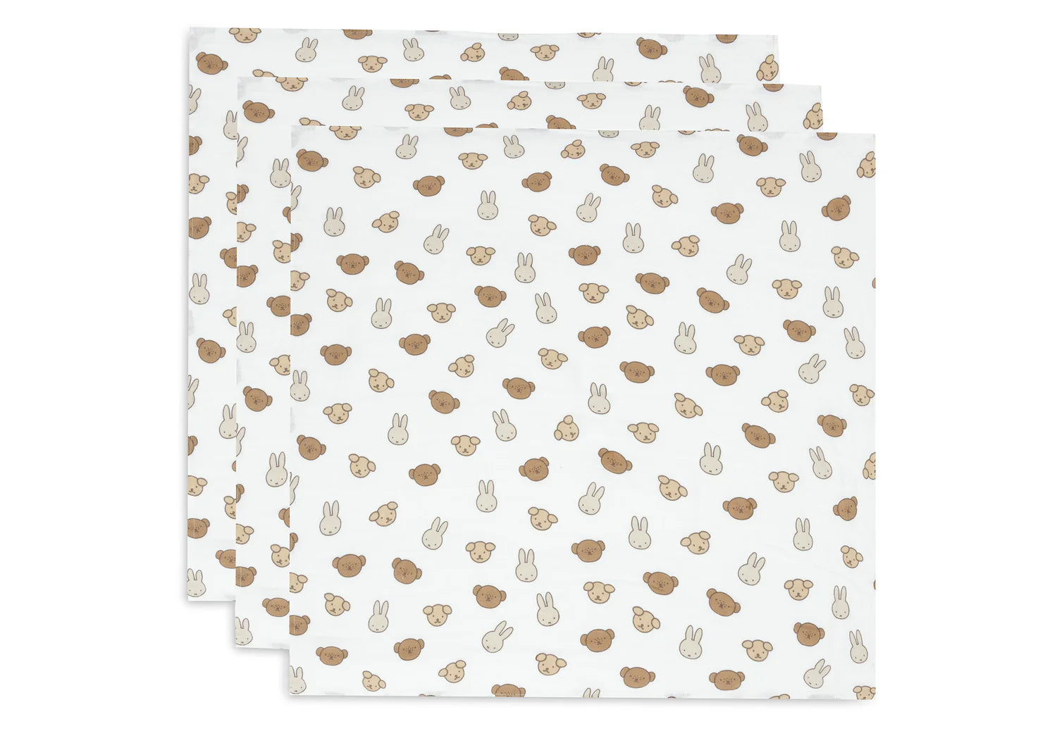 Mullwindeln Hydrophil 70x70cm-3 Stück-Miffy-Multicolor- von Jollein