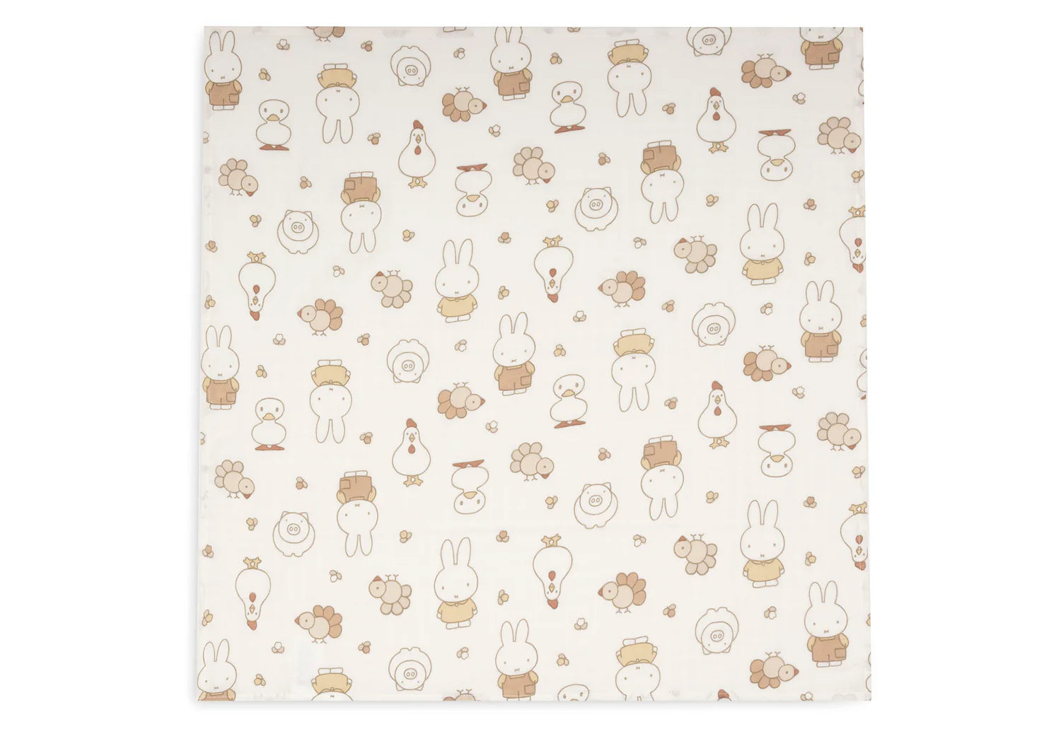Mullwindeln Hydrophil 70x70cm - Miffy Family Farm - 3 Stück