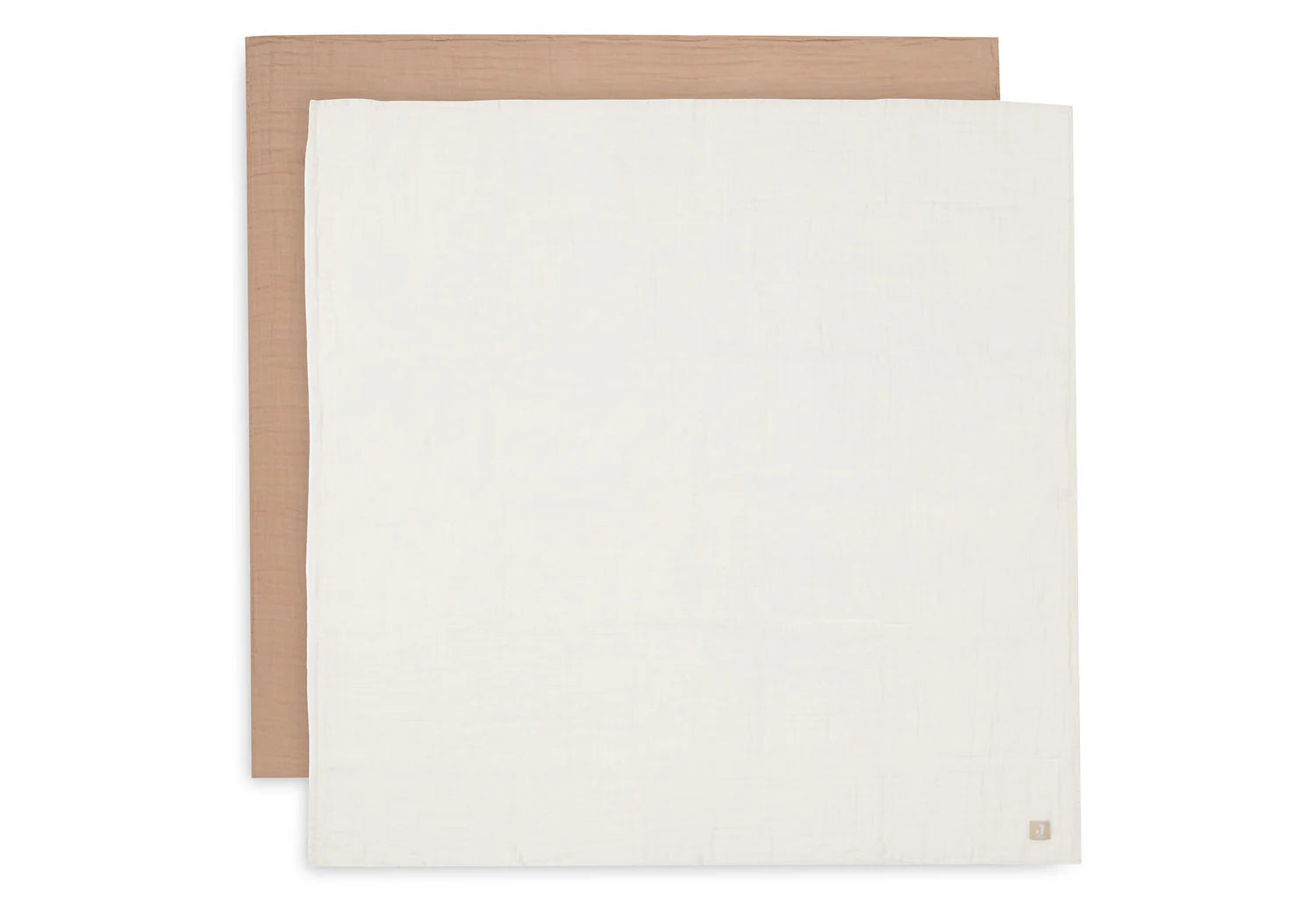 Mullwindeln Hydrophil 115x115 cm 2 Stück- Biscuit Ivory- von Jollein