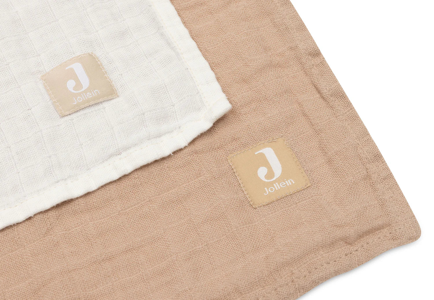 Mullwindeln Hydrophil 115x115 cm 2 Stück- Biscuit Ivory- von Jollein