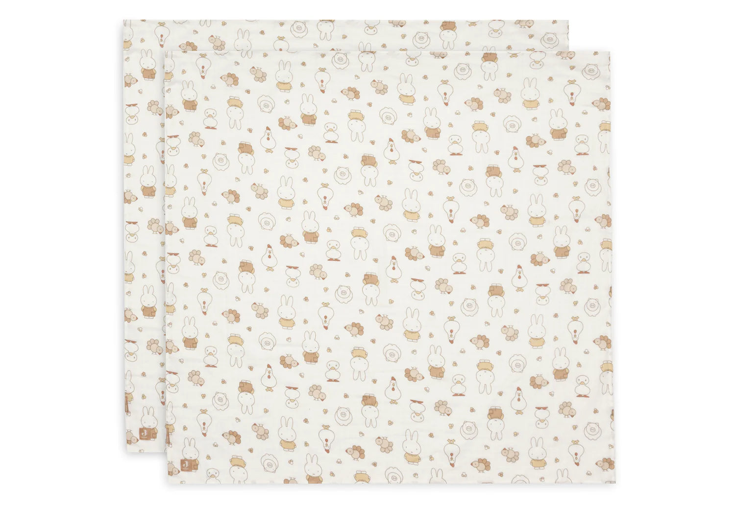 Mullwindeln Hydrophil 115x115cm - Miffy Family Farm - 2 Stück