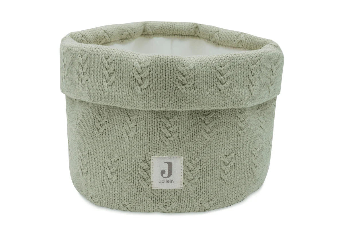 Pflegekörbchen- Grain Knit-Olive Green- von Jollein