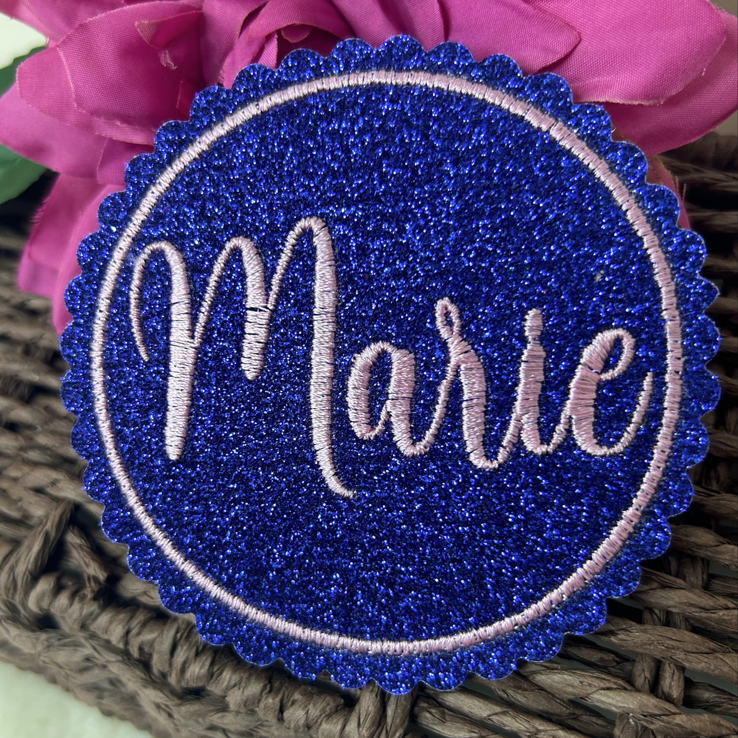 Name als Klettie Magnetpatch Aufnäher Aufbügeln Anhänger