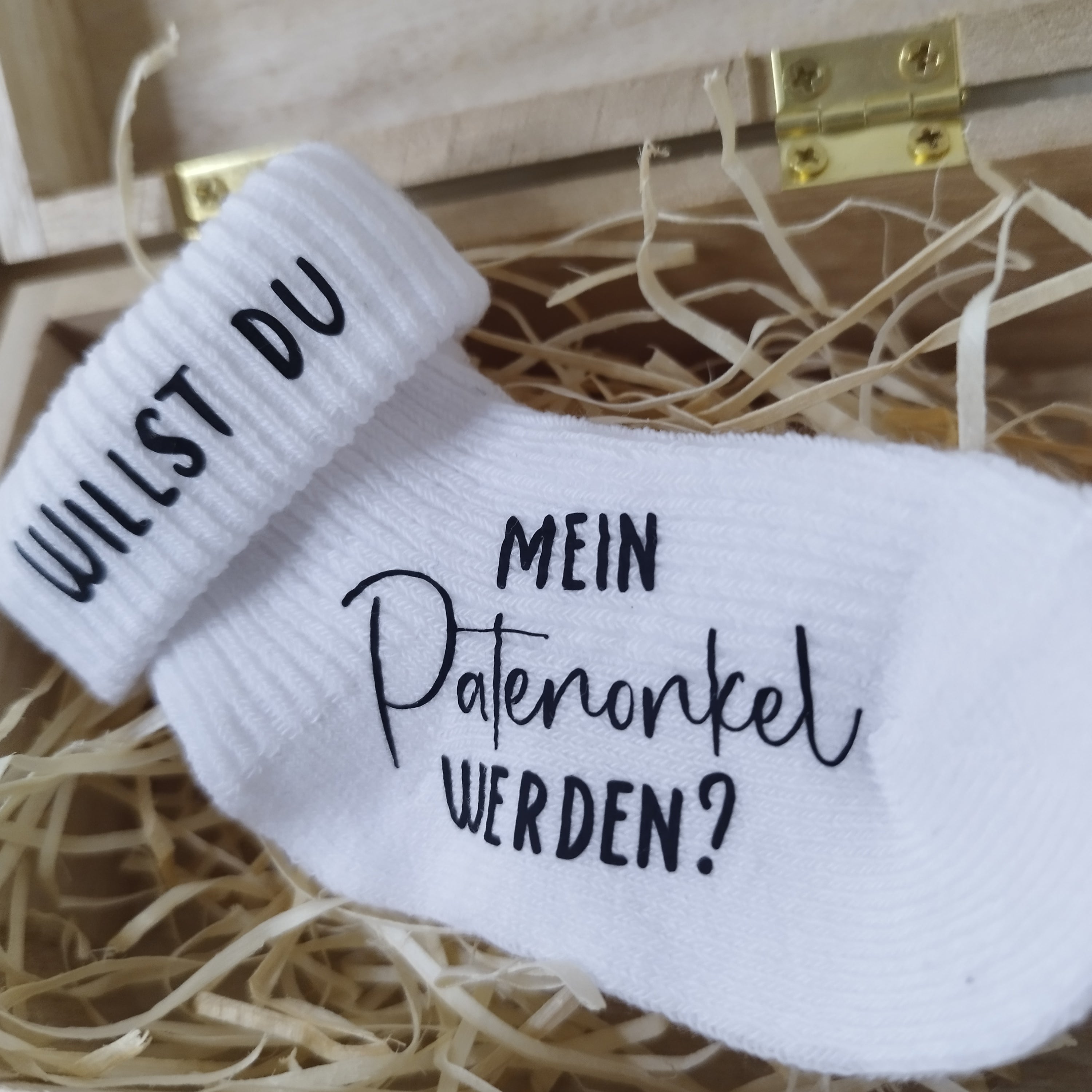 Koffer mit Papa/ Patenonkel Botschaft oder Frage