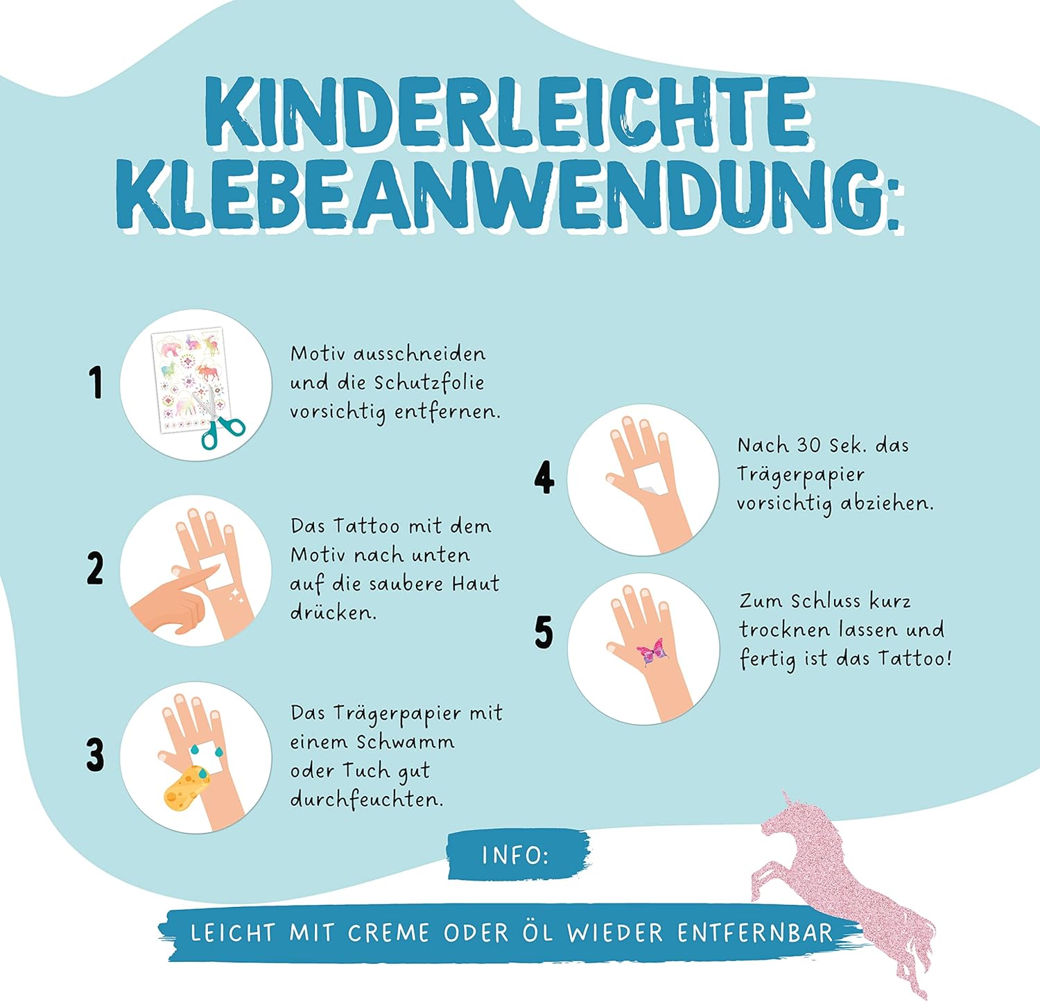 Papierdrachen 100 Metallic-Tattoos für Kinder - Hautfreundliche Kindertattoos Mandala - als Geburtstagsmitgebsel & Geschenkidee - für Jungen und Mädchen - in Deutschland hergestellt