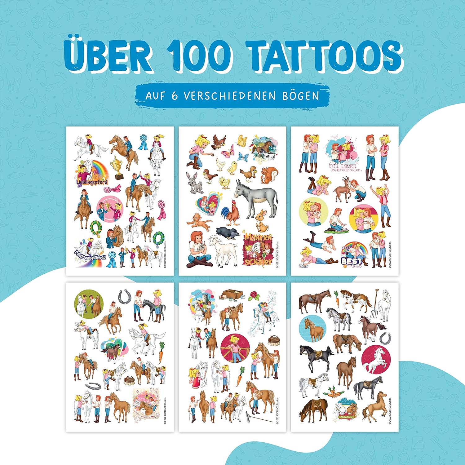 Kindertattoos – Bibi, Tina und ihre Tierfreunde