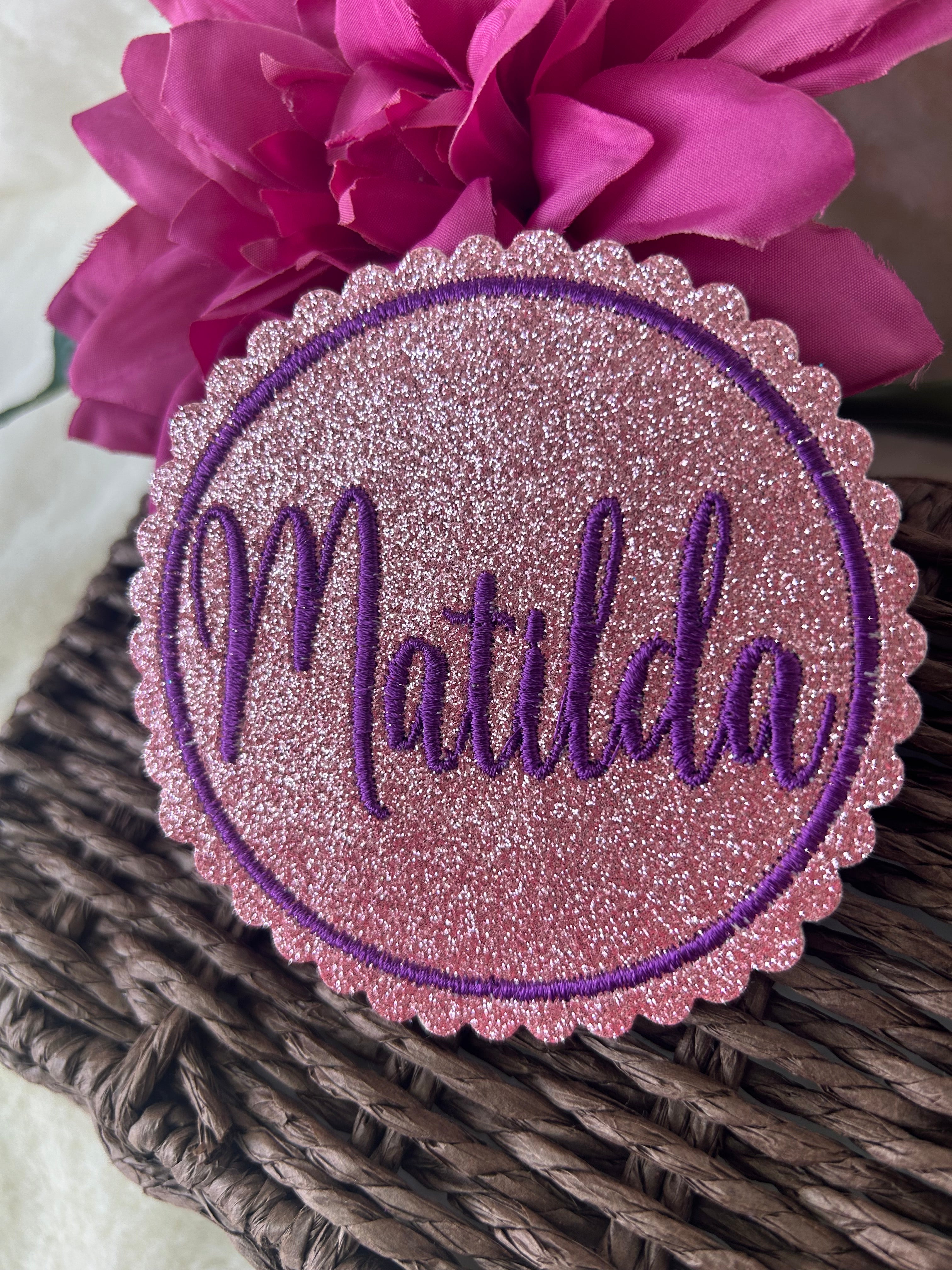 Name als Klettie Magnetpatch Aufnäher Aufbügeln Anhänger