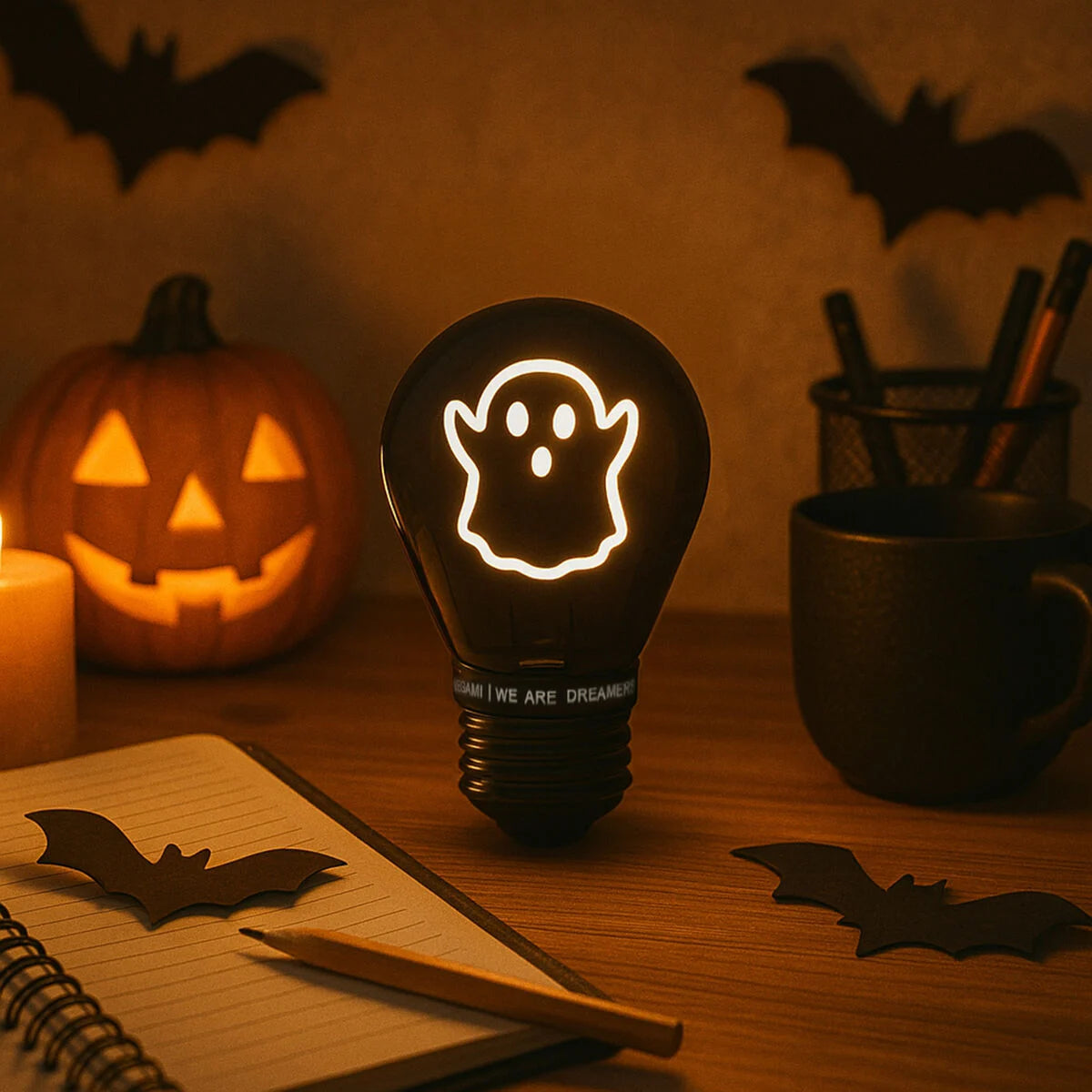 Deko-Tischlampe in Glühbirnenform - Ghost - Bulb Fiction Legami