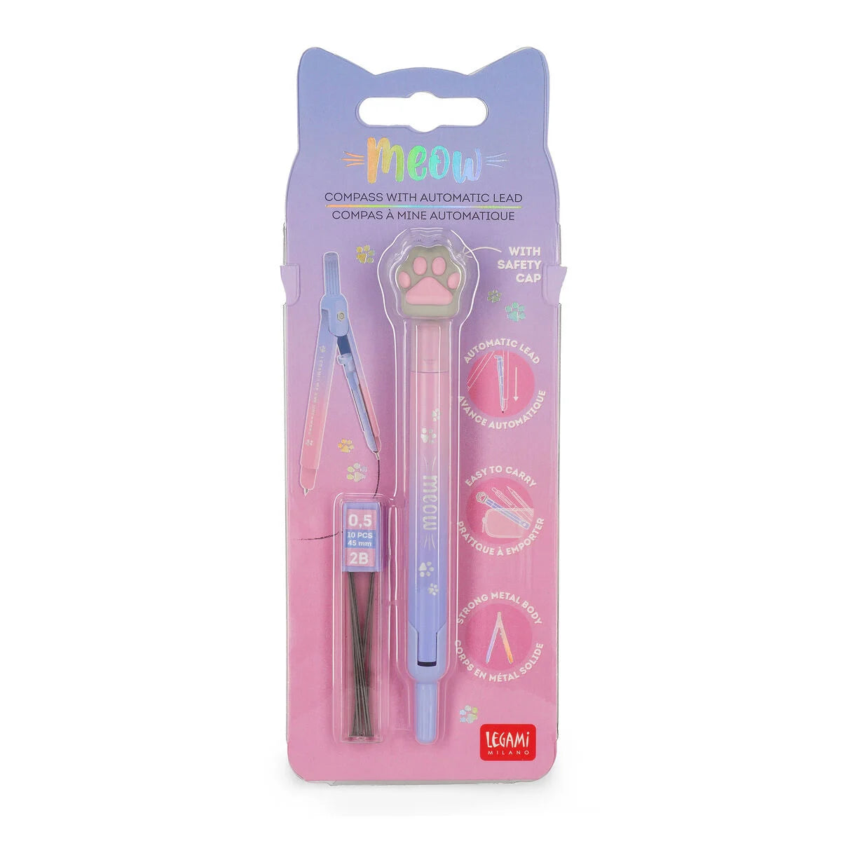 Zirkel mit automatischer Mine - Meow - Legami