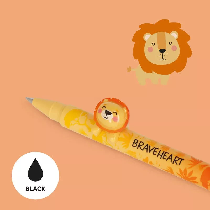 Löwe Lovely Friends Gelstift mit Deko-Tierchen -  Legami