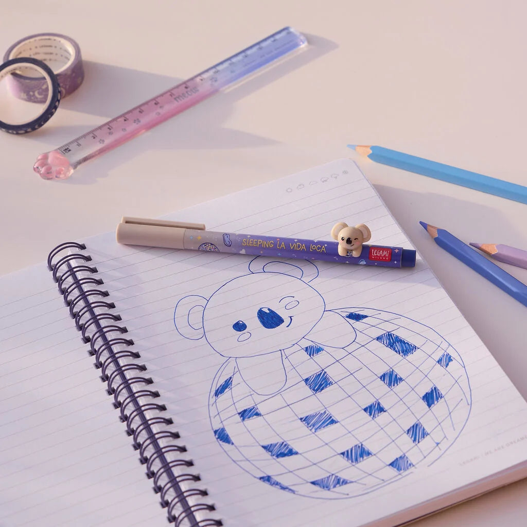 Stift mit Deko-Tierchen Koala „Sleeping la Vida Loca“ - Lovely Friends Legami