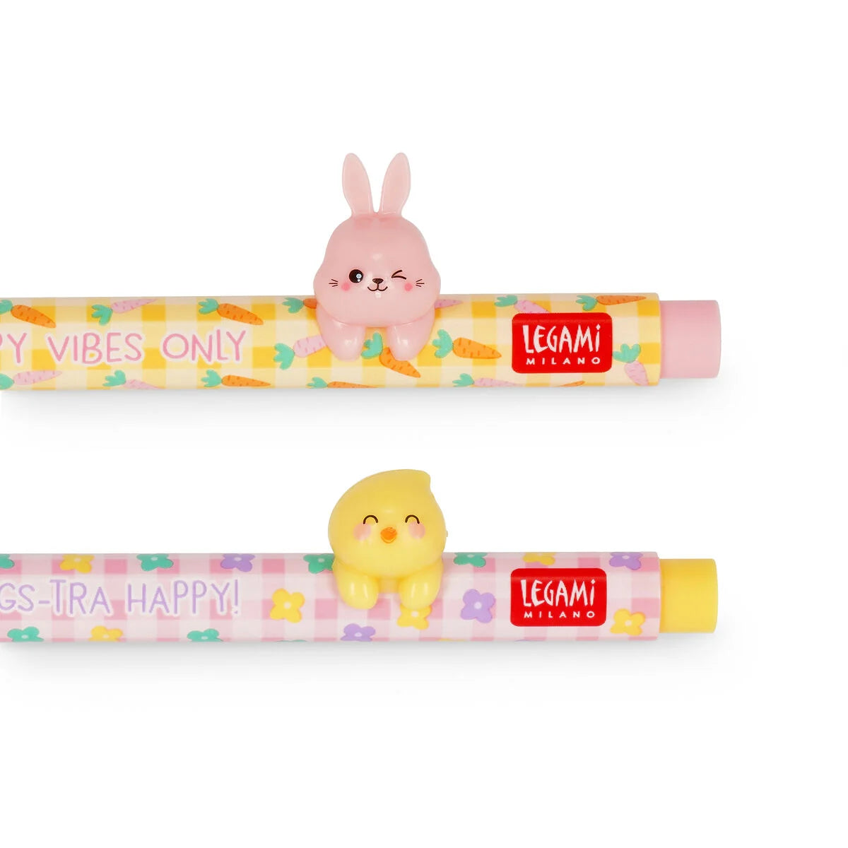 ‼️‼️2 Stück pro Bestellung bestellbar‼️‼️ Limited Edition Set aus 2 Gelstiften mit Deko-Tierchen - Lovely Friends - Hoppy Easter - Legami
