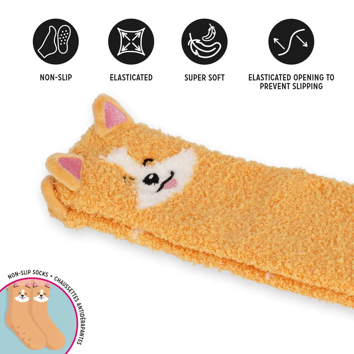 Rutschfeste Socken für Erwachsene Corgi It’s a Match! Legami