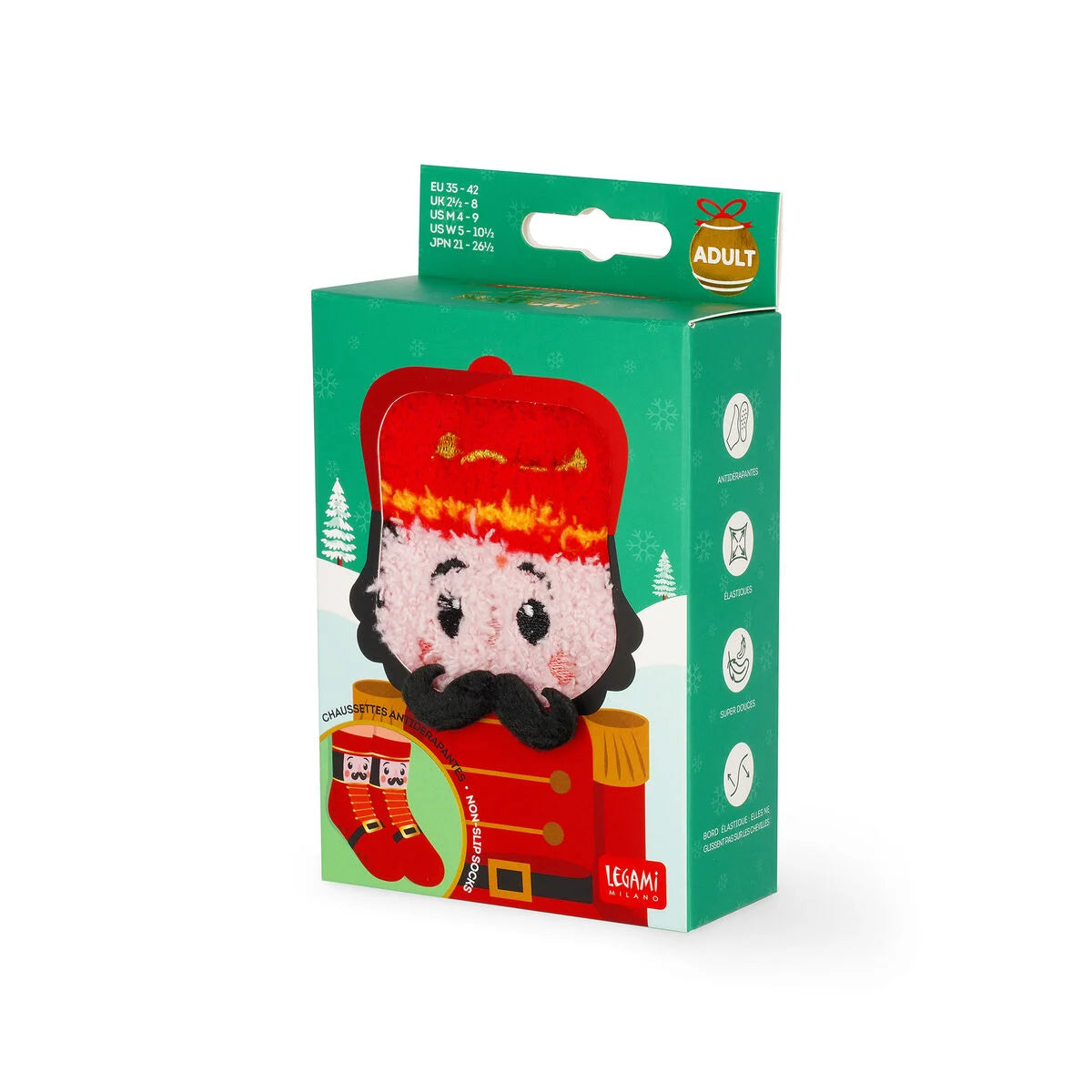 Rutschfeste Socken für Erwachsene Gr. 35-42 Nutcracker - It’s a Match! Legami ABS