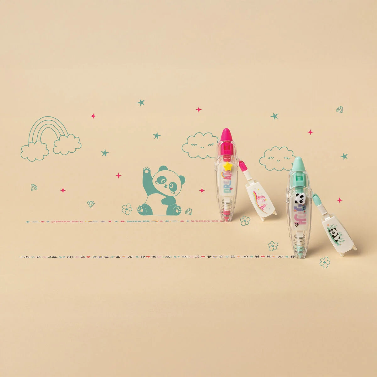 Panda Stift mit Dekoband - Deco Tape Legami