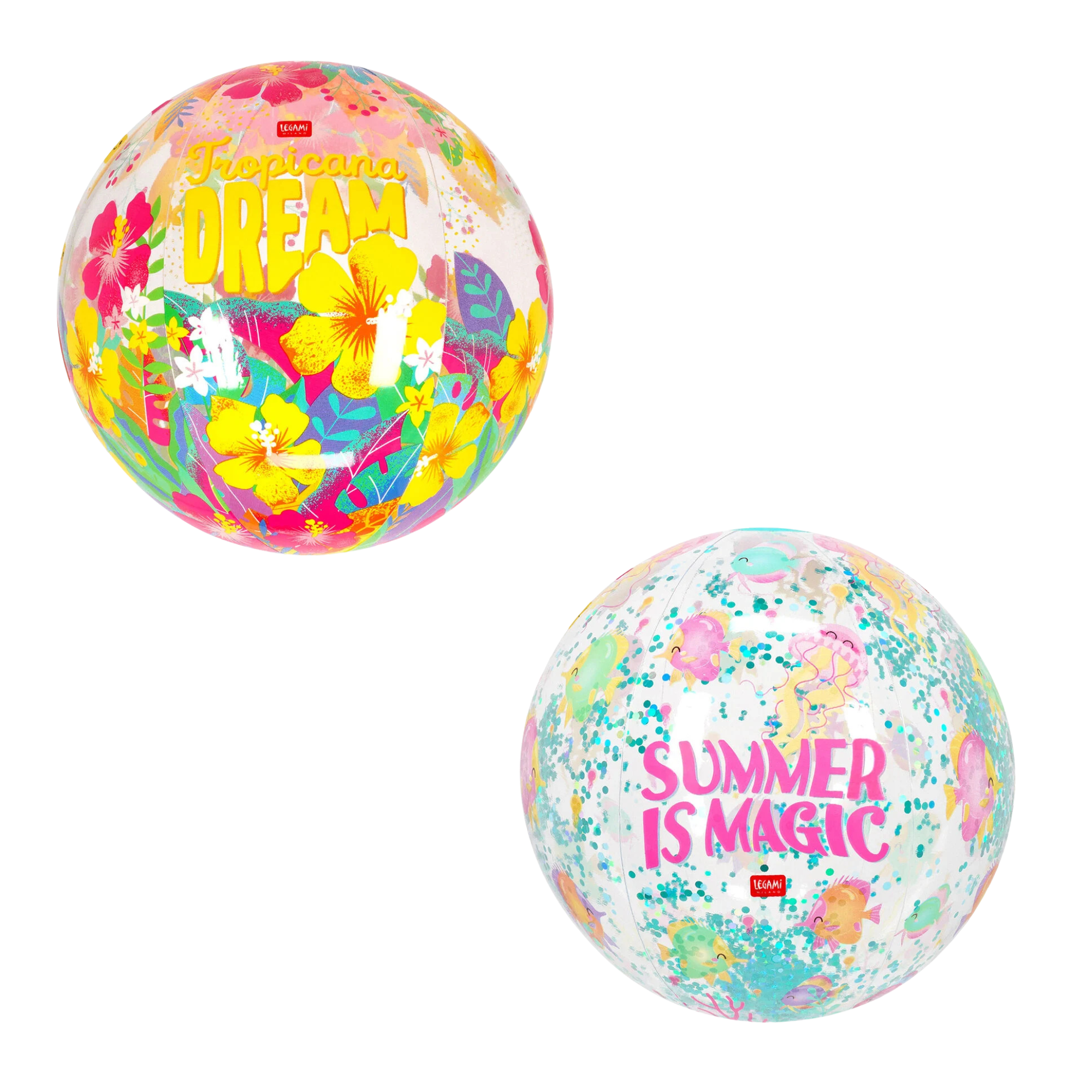 Aufblasbarer Glitzer Strandball - Legami