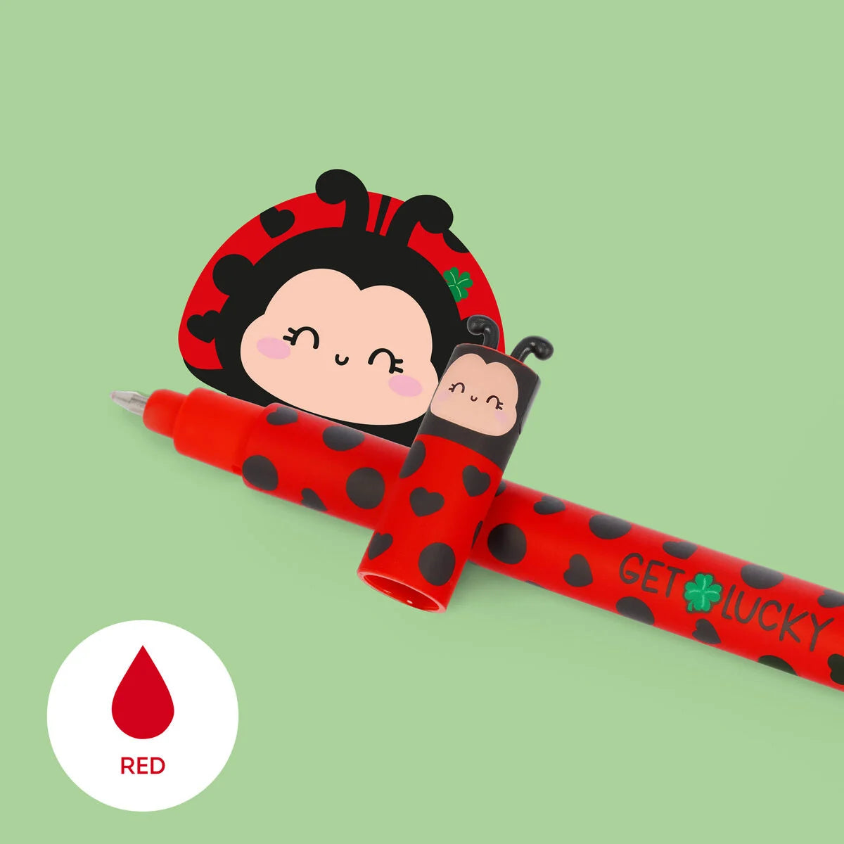 Löschbarer Gelstift Ladybug „Get Lucky“ - Erasable Pen- Legami