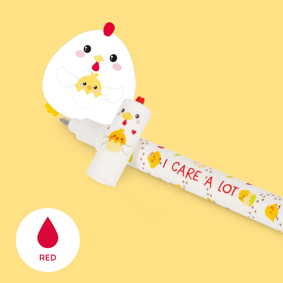 Löschbarer Stift Hen „I Care a Lot“ - Erasable Pen Henne