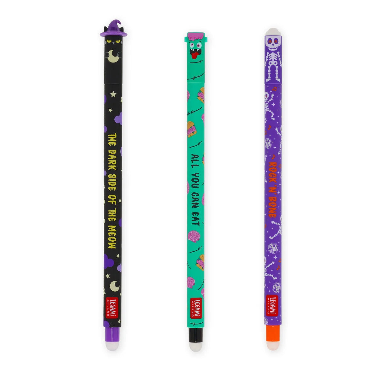 Halloween Set limited Edition mit 3 löschbaren Gelstiften - The Boo Crew - Erasable Pen Legami