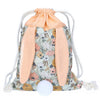 Hasenrucksack Pfirsich mit Name bestickt