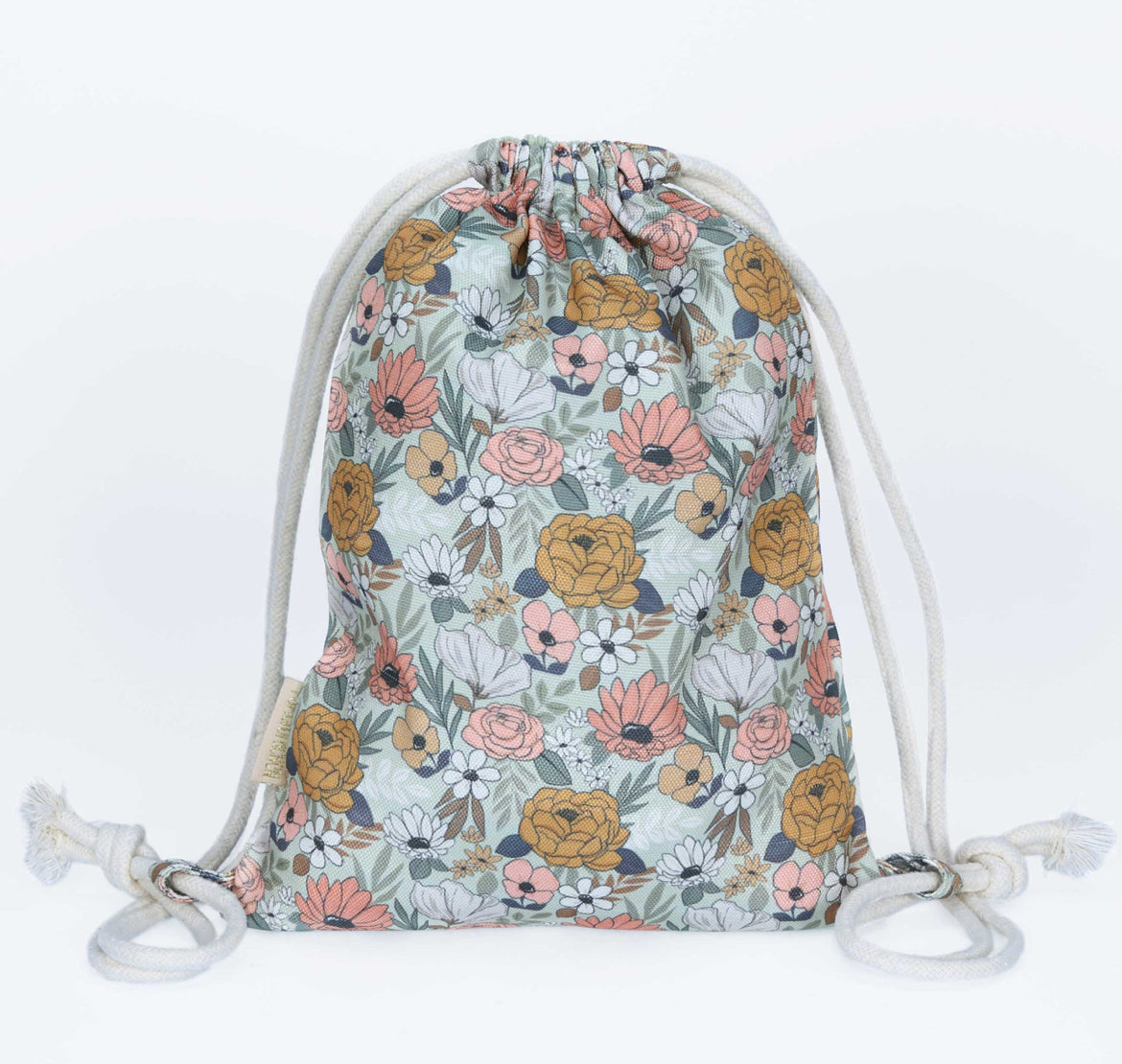 Hasenrucksack Grün mit Name bestickt