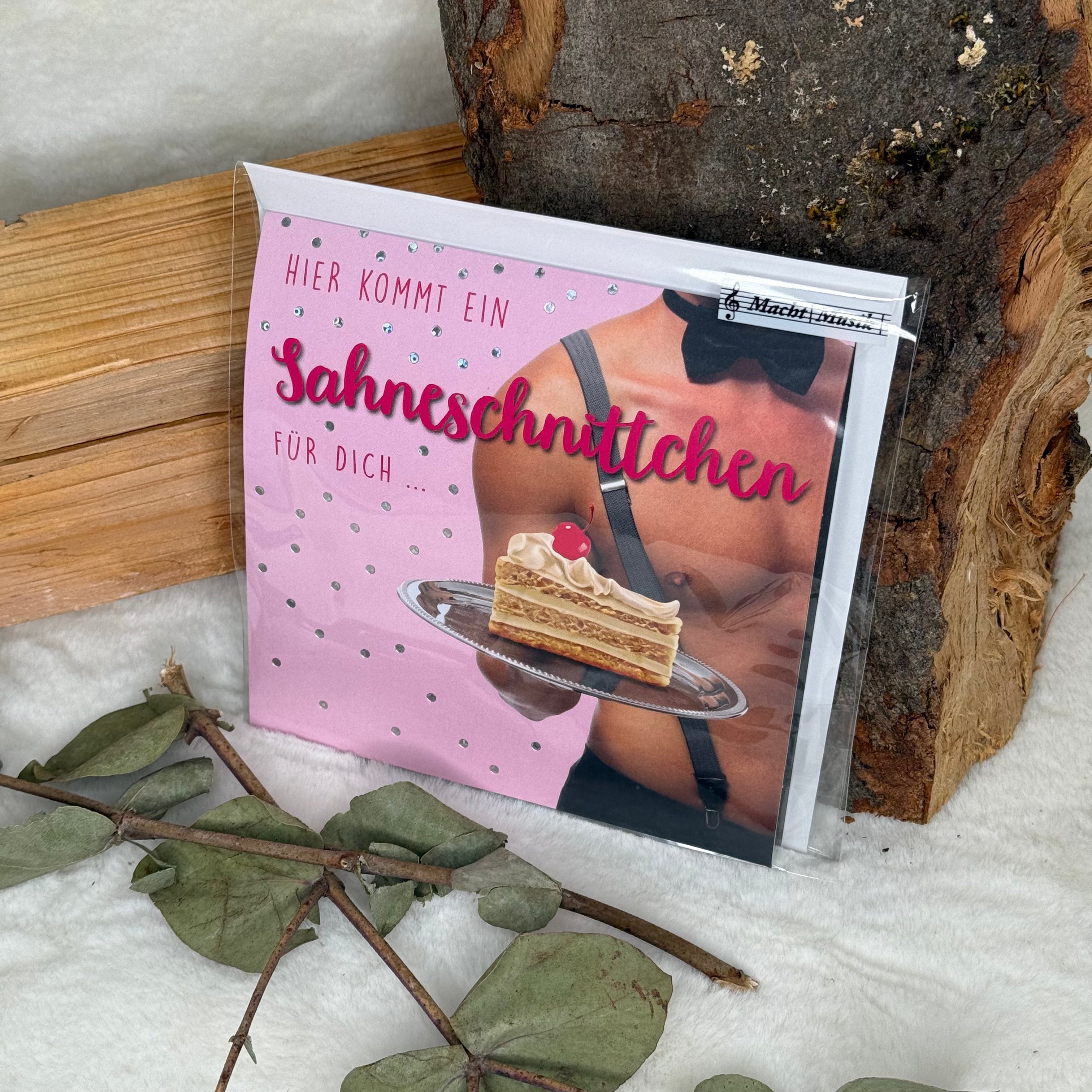 Hier kommt ein Sahneschnittchen für dich Musikkarte - Depesche