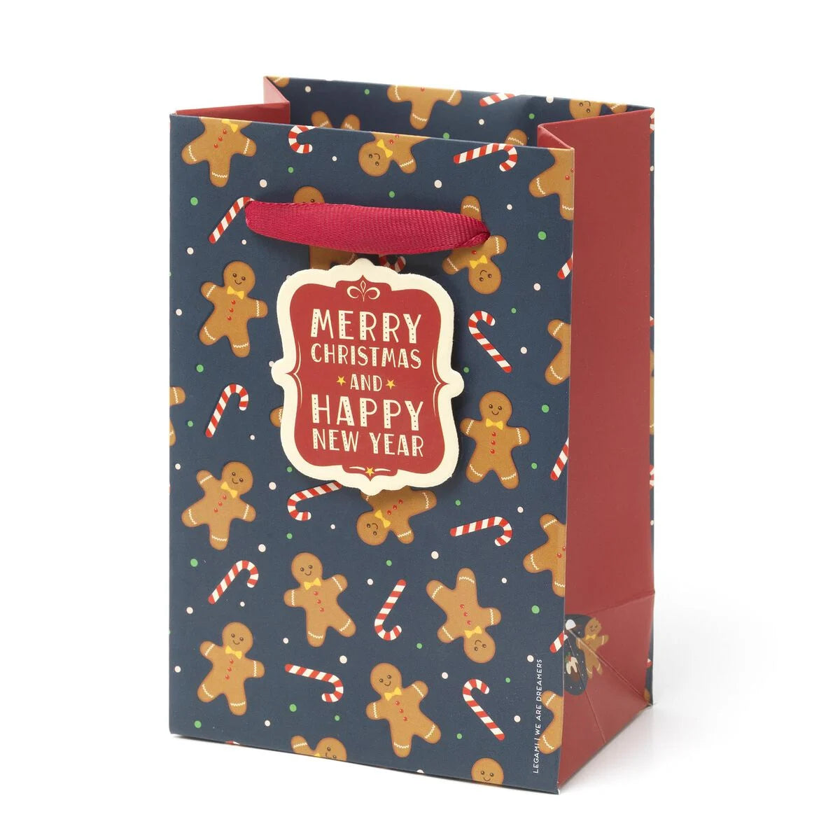 Weihnachtsgeschenktüte Lebkuchenmann -  Groß - Legami