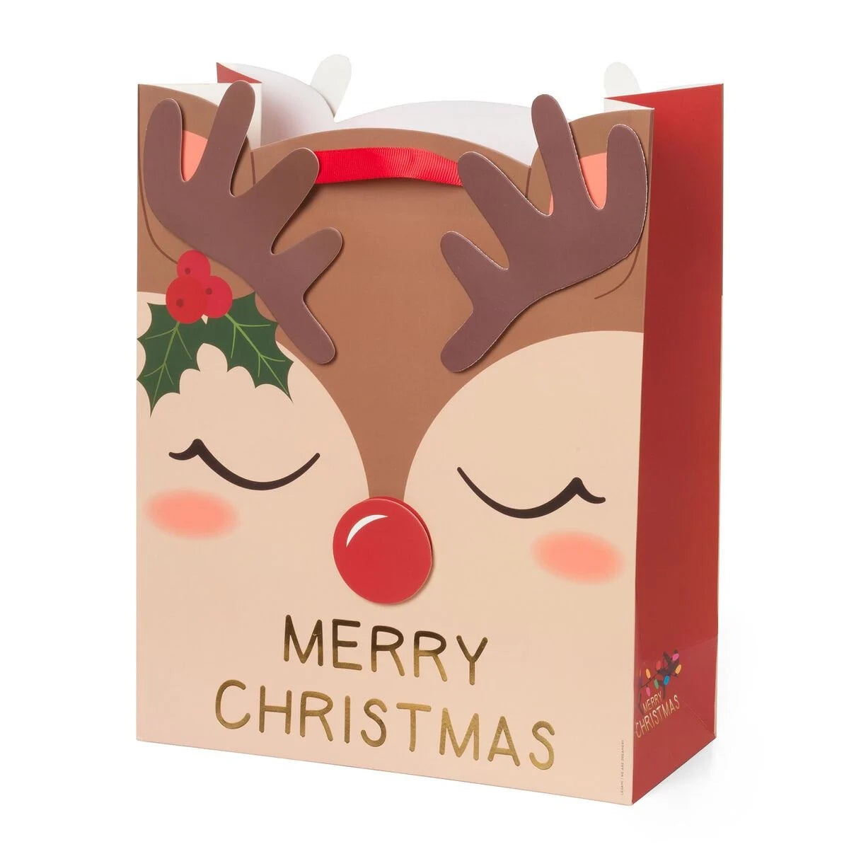 Weihnachtsgeschenktüte Rentier -Extra Groß  -Legami