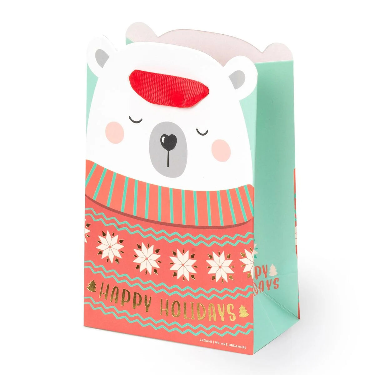 Weihnachtsgeschenktüte Eisbär - Klein - Legami