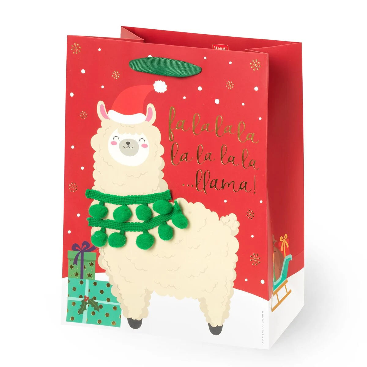 Weihnachtsgeschenktüte Lama-  Mittel - Legami