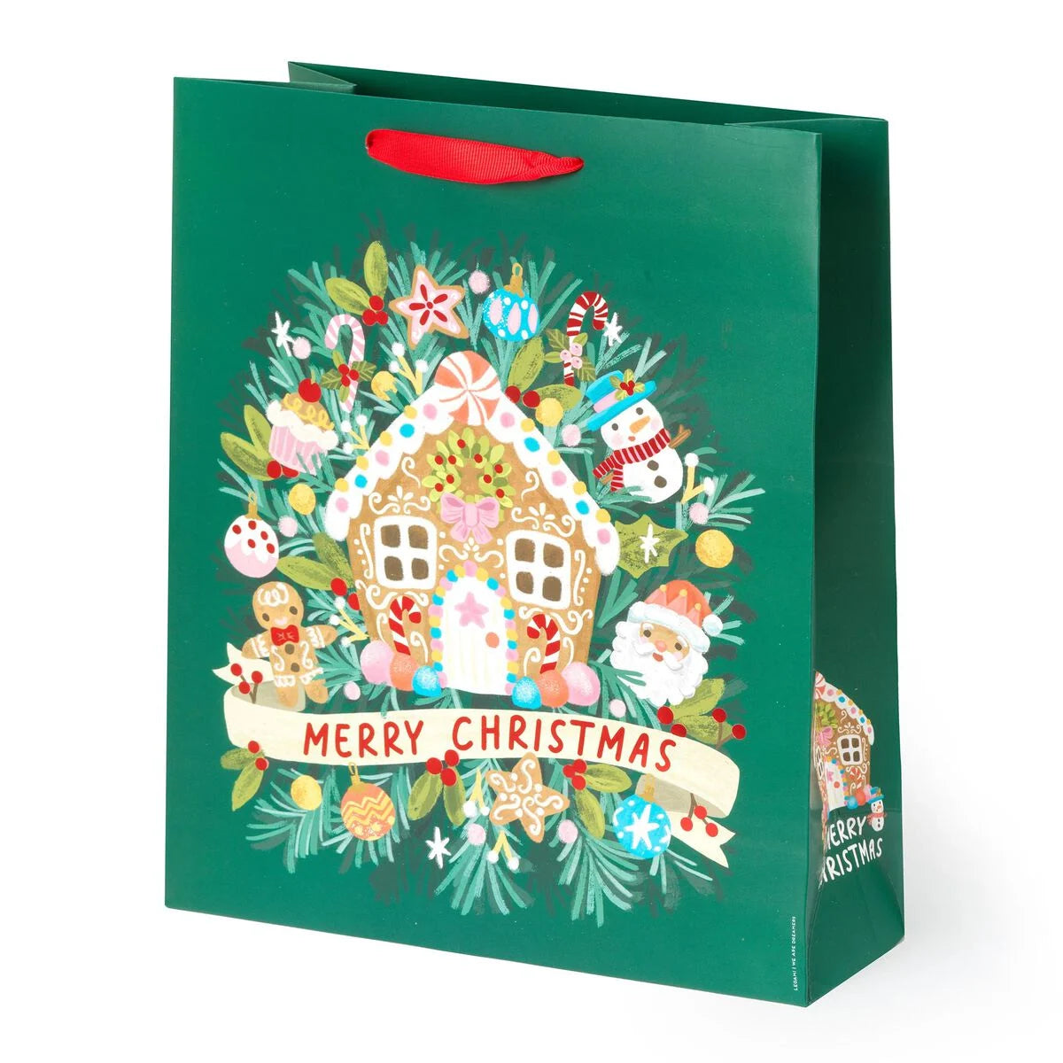 Weihnachtsgeschenktüte Lebkuchenhaus-  Groß - Legami
