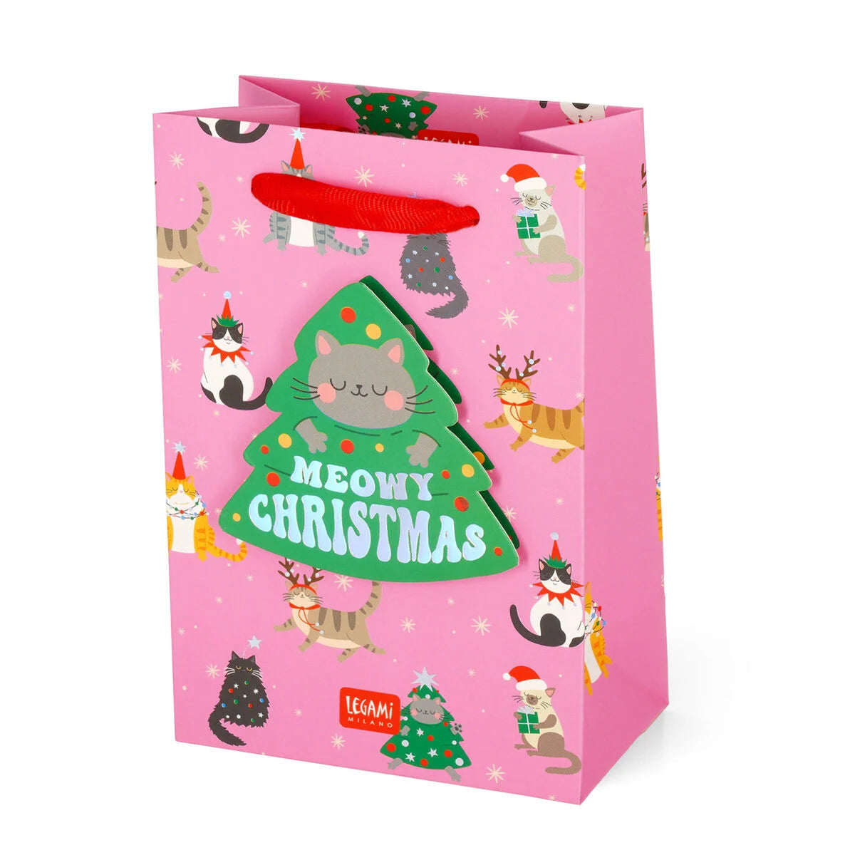 Weihnachtsgeschenktüte Katzen - Motiv - Klein - Legami