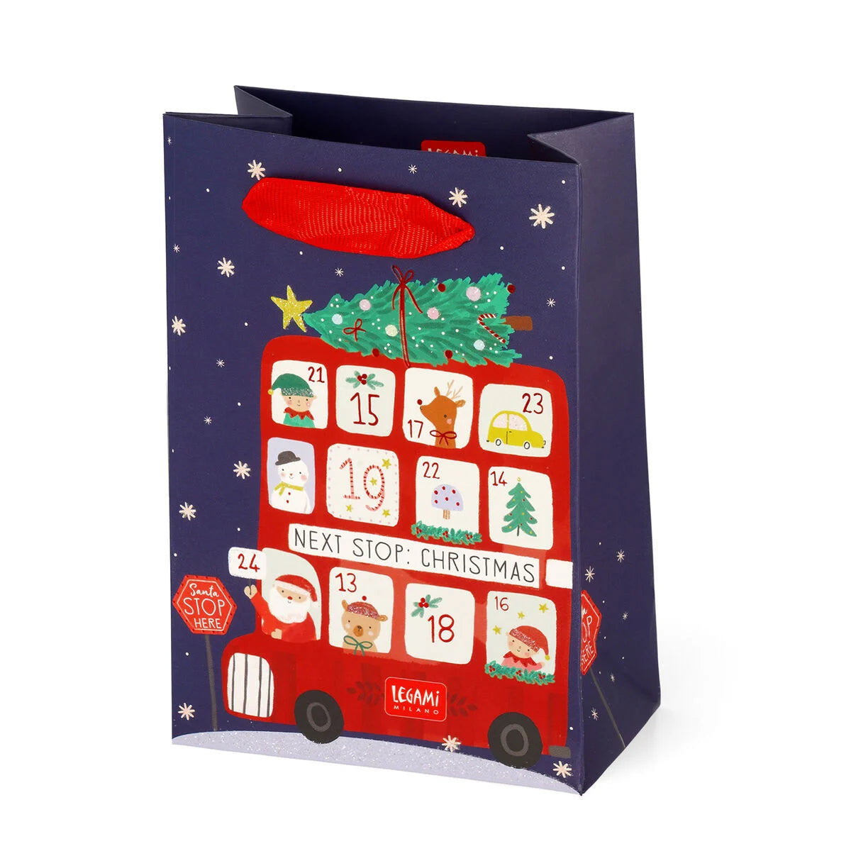 Geschenktüte Christmas Bus  - Klein - Legami