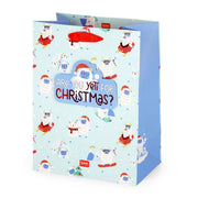 Weihnachtsgeschenktüte Yeti -  Groß - Legami