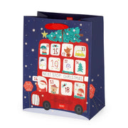 Weihnachtsgeschenktüte Weihnachtsbus-Motiv -  Mittel - Legami