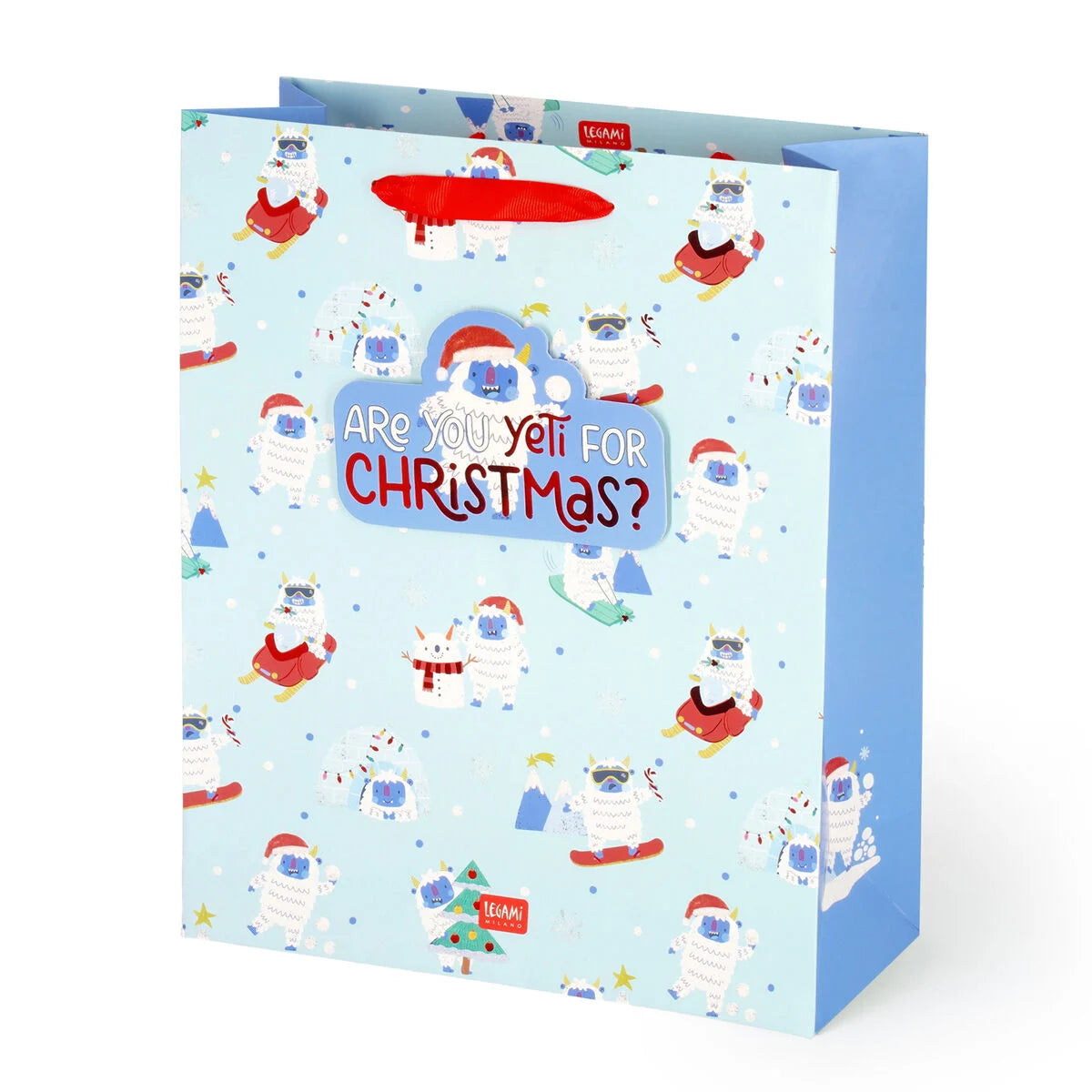 Weihnachtsgeschenktüte Yeti -  Extra Groß Legami